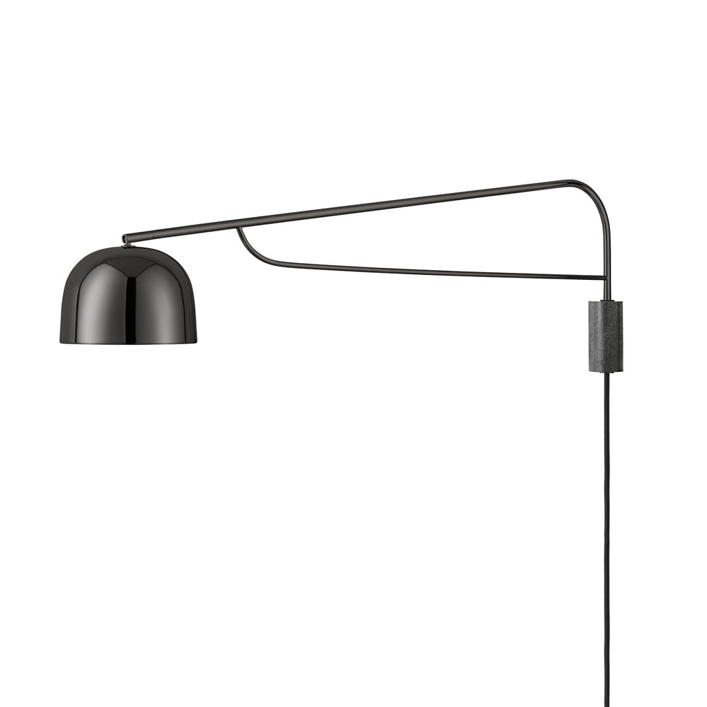 Normann Copenhagen Grant wall lamp Black, large- steel, granite