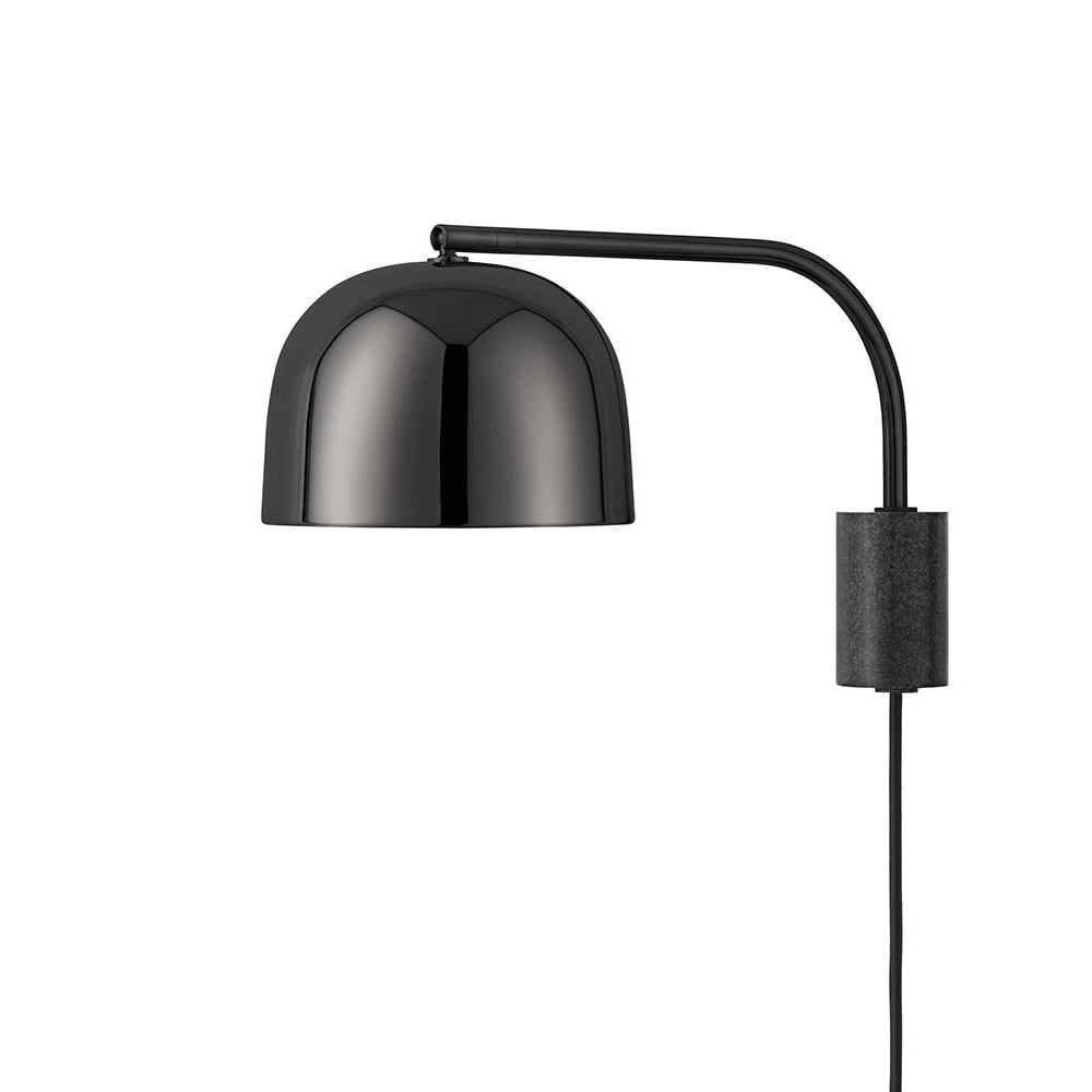 Normann Copenhagen Grant wall lamp Black, small- steel, granite