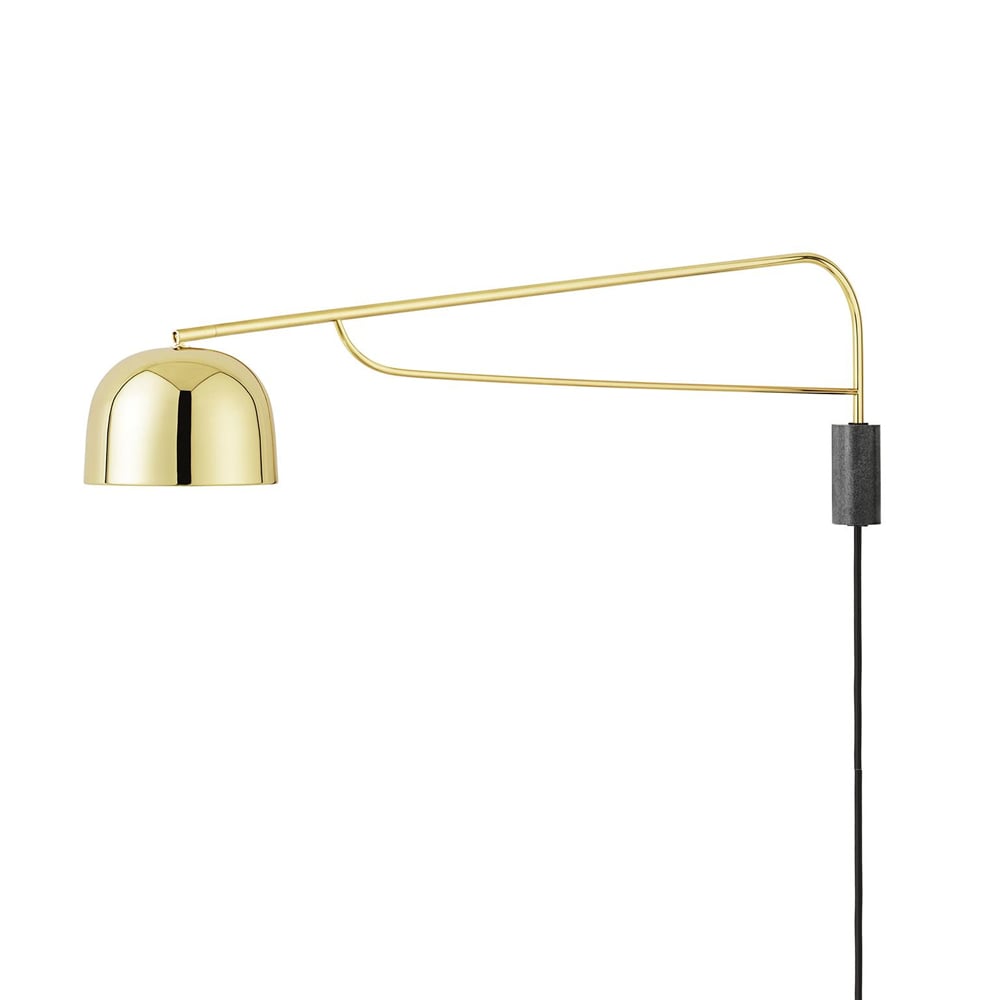 Normann Copenhagen Grant wall lamp Brass, large- steel, granite