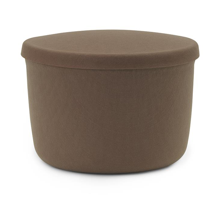 Normann Copenhagen Hide Storage small ottoman Brown