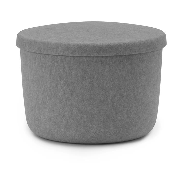 Normann Copenhagen Hide Storage small ottoman Grey