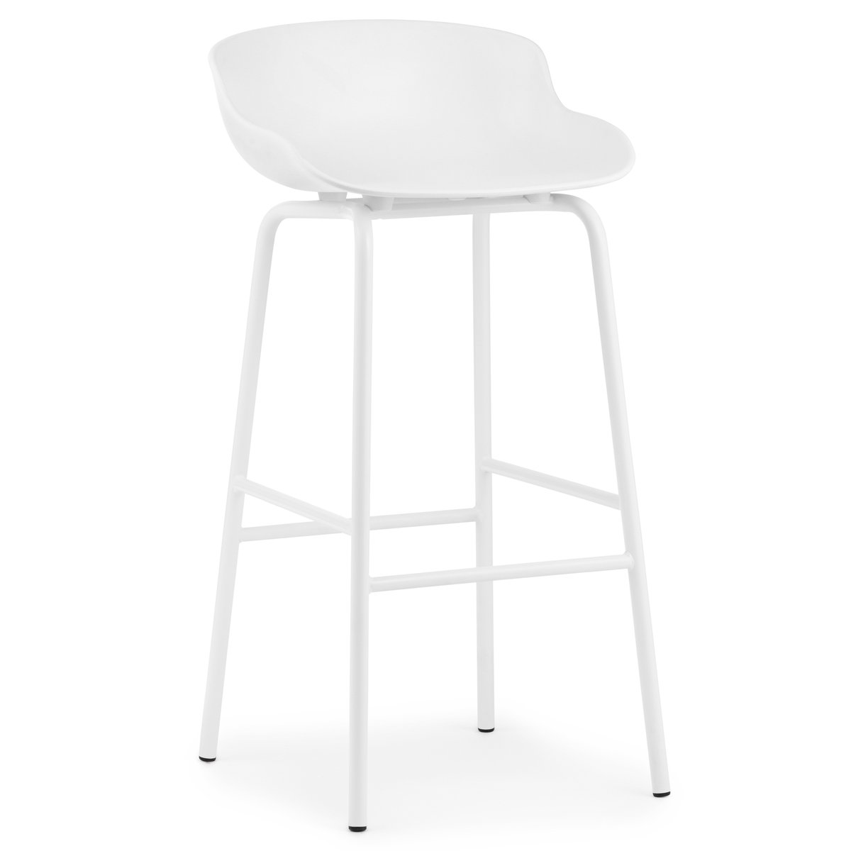 Normann Copenhagen Hyg barstool metal legs 75 cm White