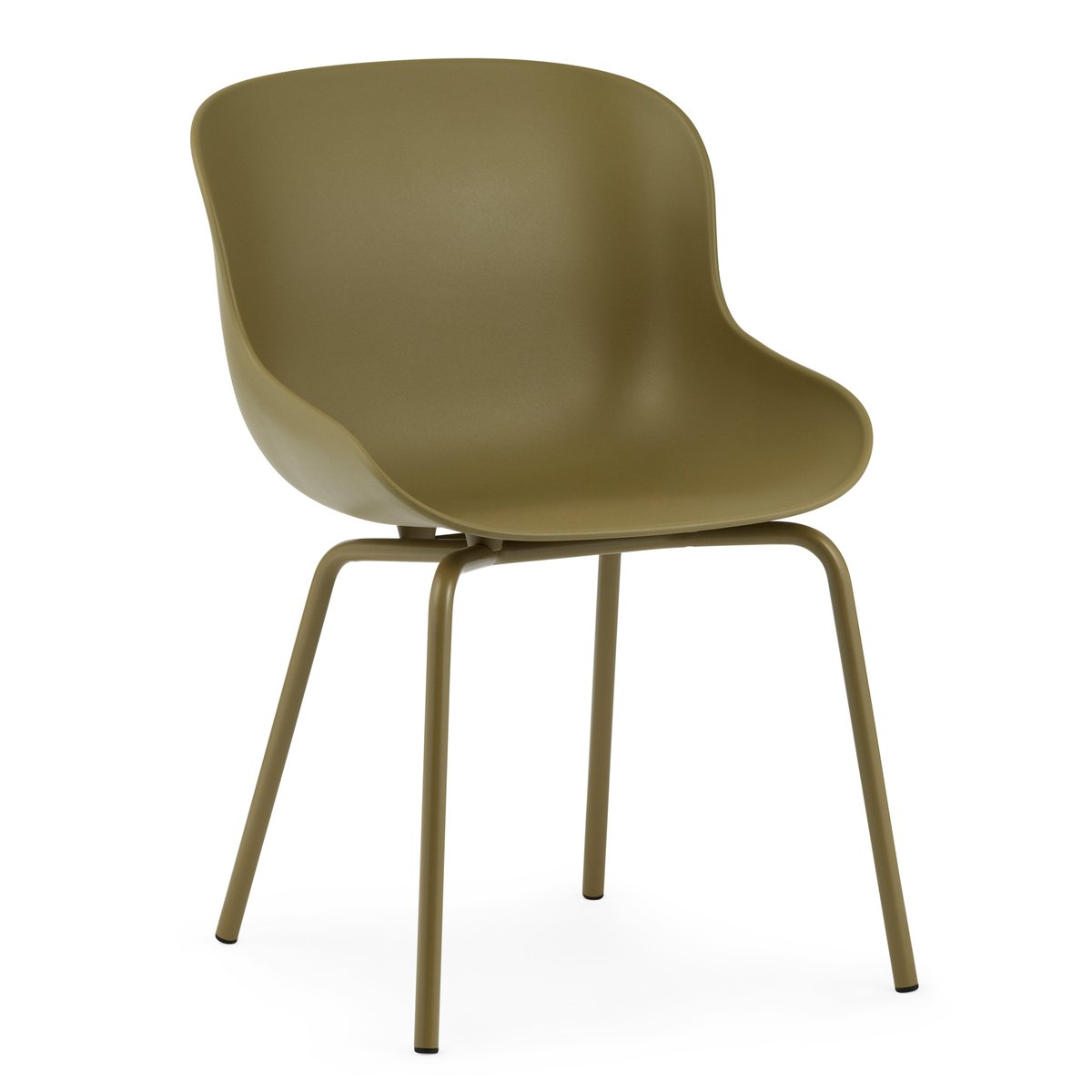 Normann Copenhagen Hyg chair metal legs Olive green