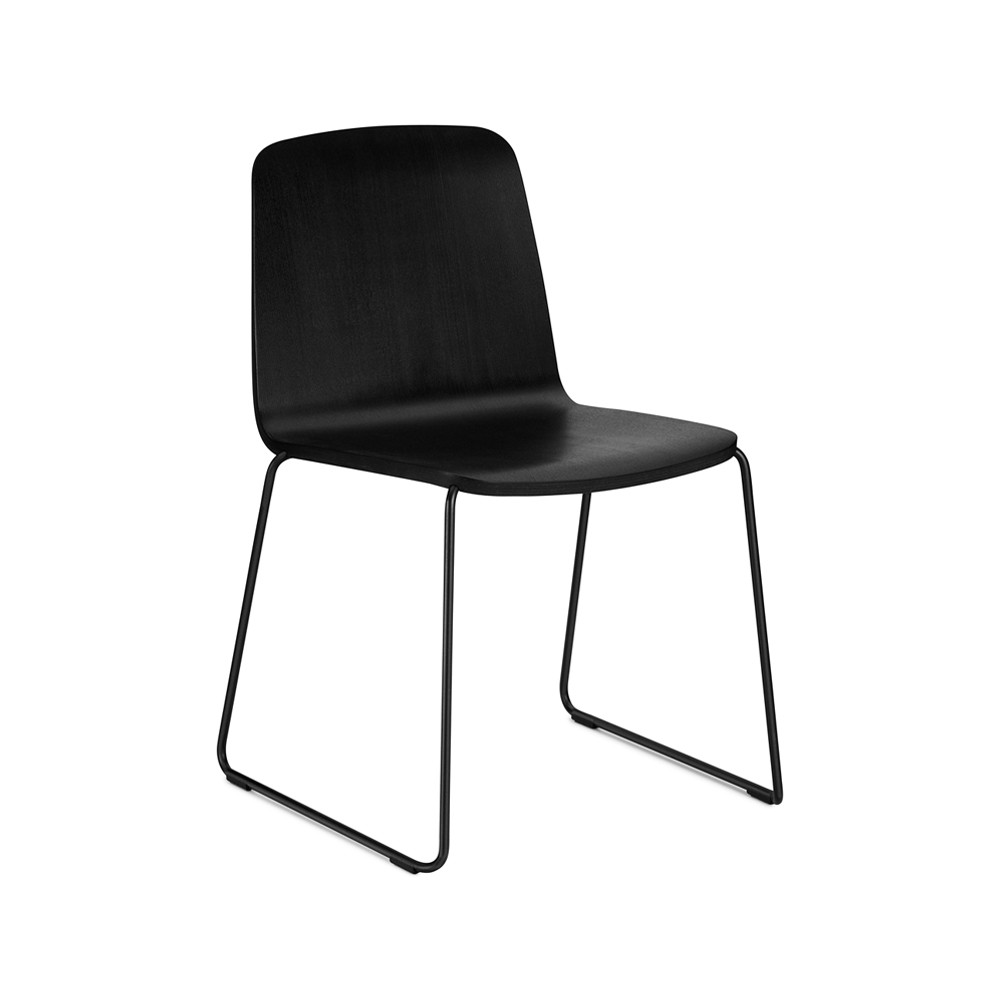 Normann Copenhagen Just chair Black, black edge, black metal stand