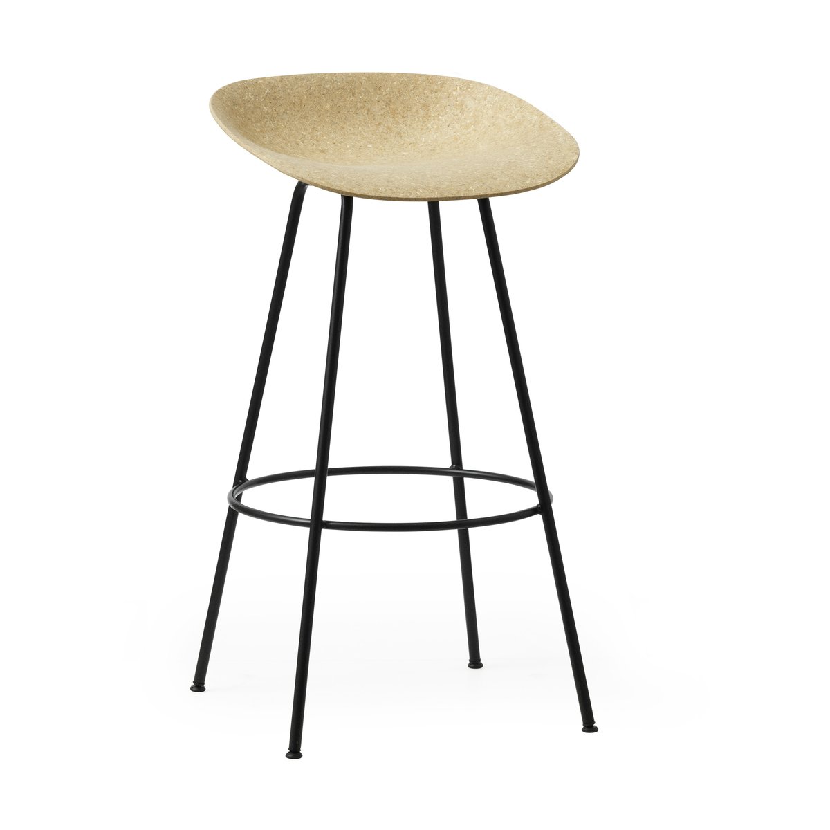 Normann Copenhagen Mat Barstool 65 cm Hemp-black steel