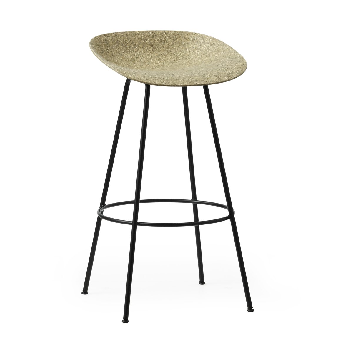 Normann Copenhagen Mat Barstool 65 cm Seaweed-black steel