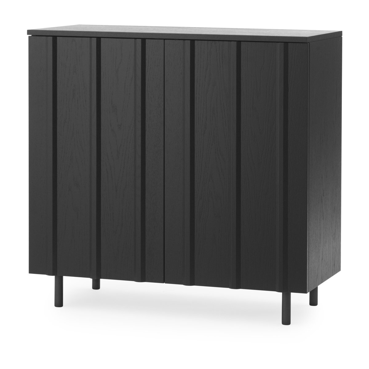 Normann Copenhagen Rib cabinet 96x98.5 cm Soft Black