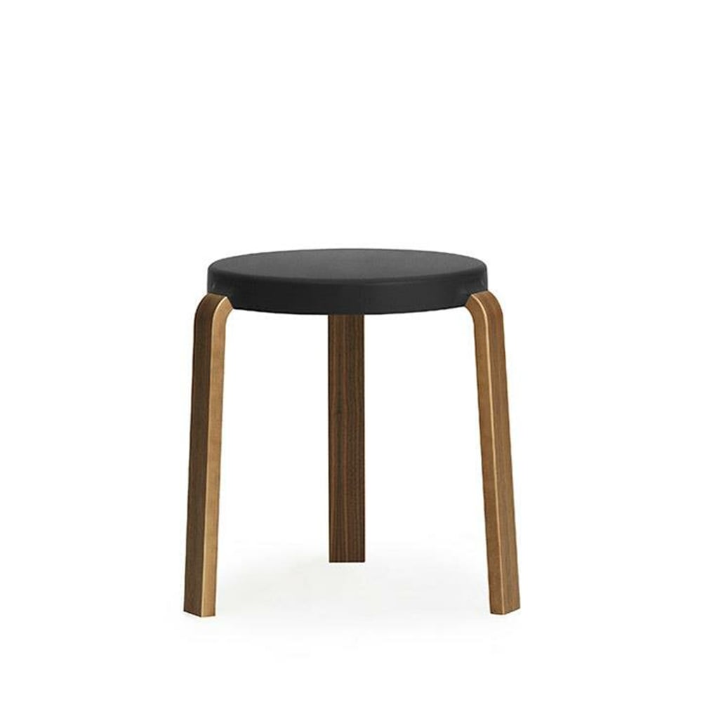 Normann Copenhagen Tap stool Black, walnut legs