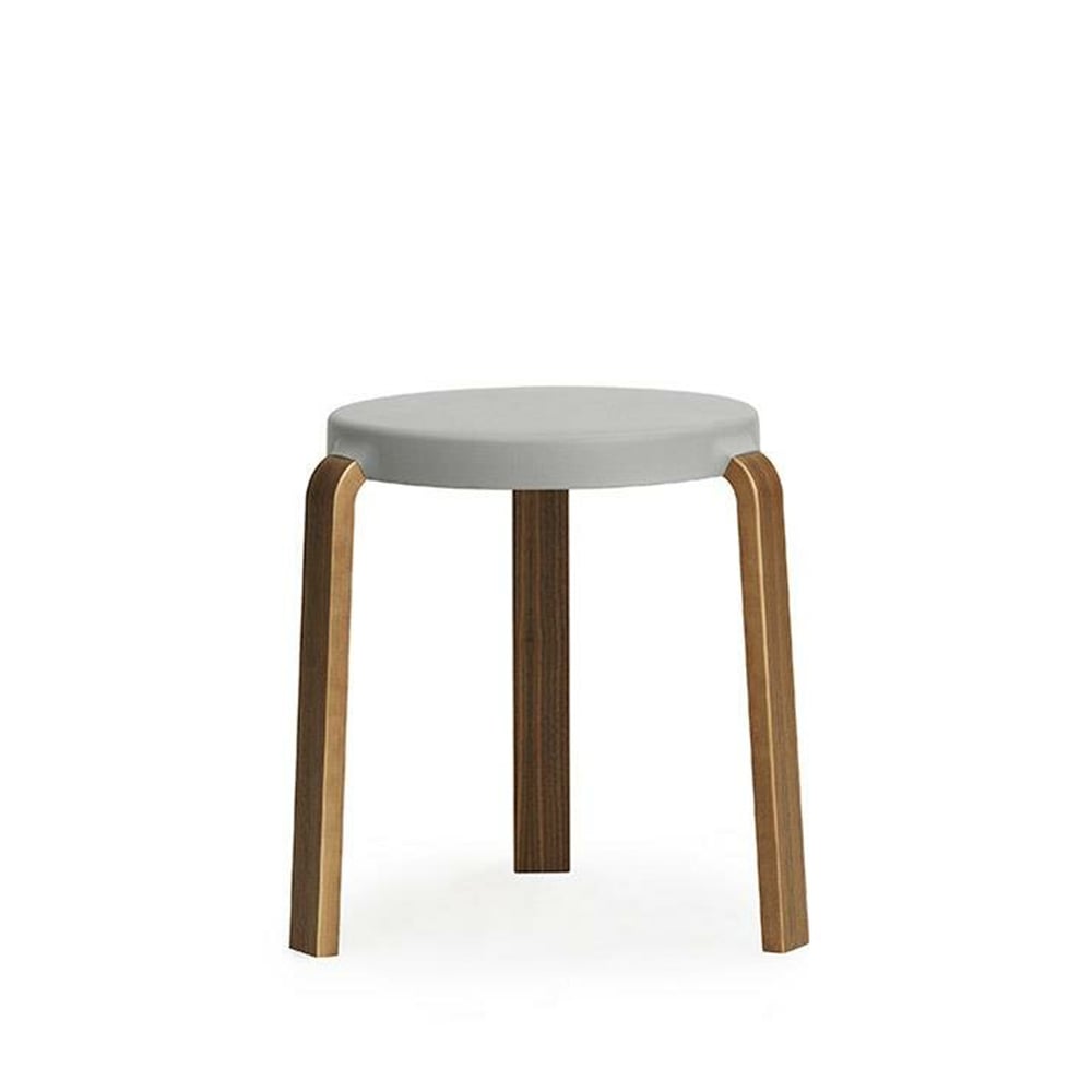 Normann Copenhagen Tap stool Grey, walnut legs