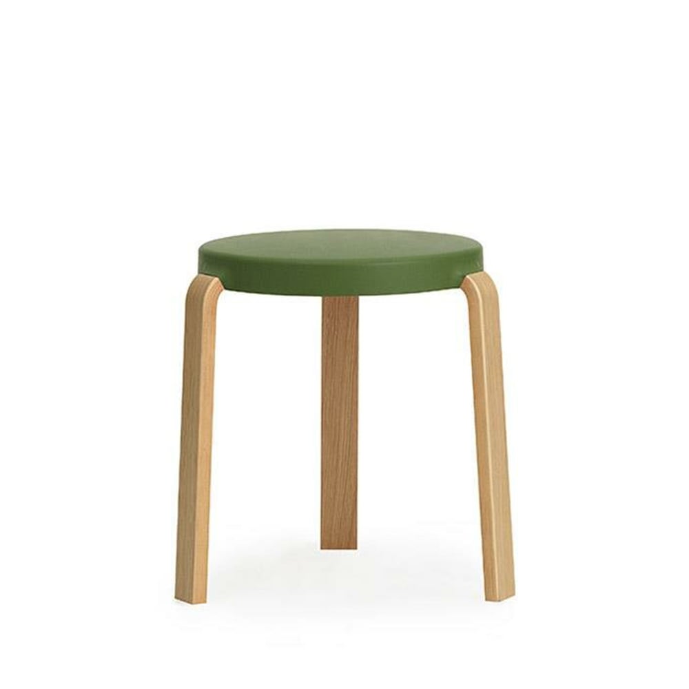 Normann Copenhagen Tap stool Olive, oak legs