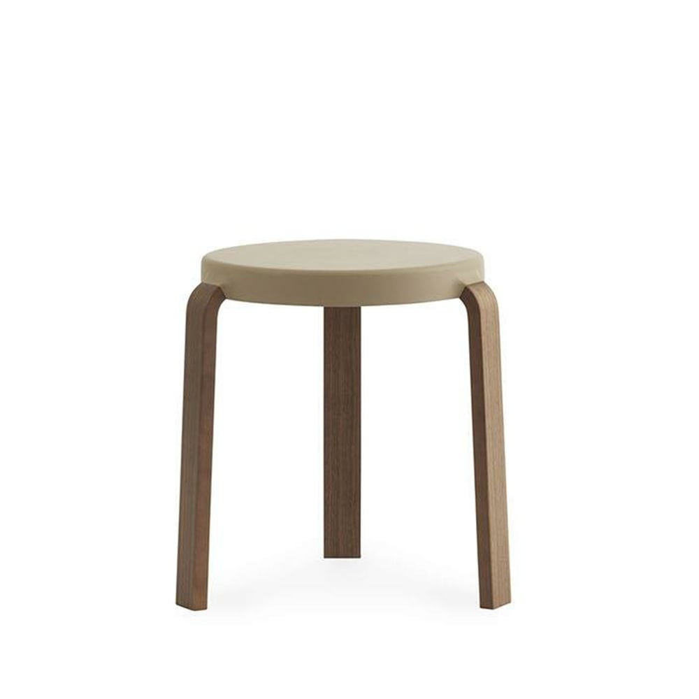 Normann Copenhagen Tap stool Sand, walnut legs