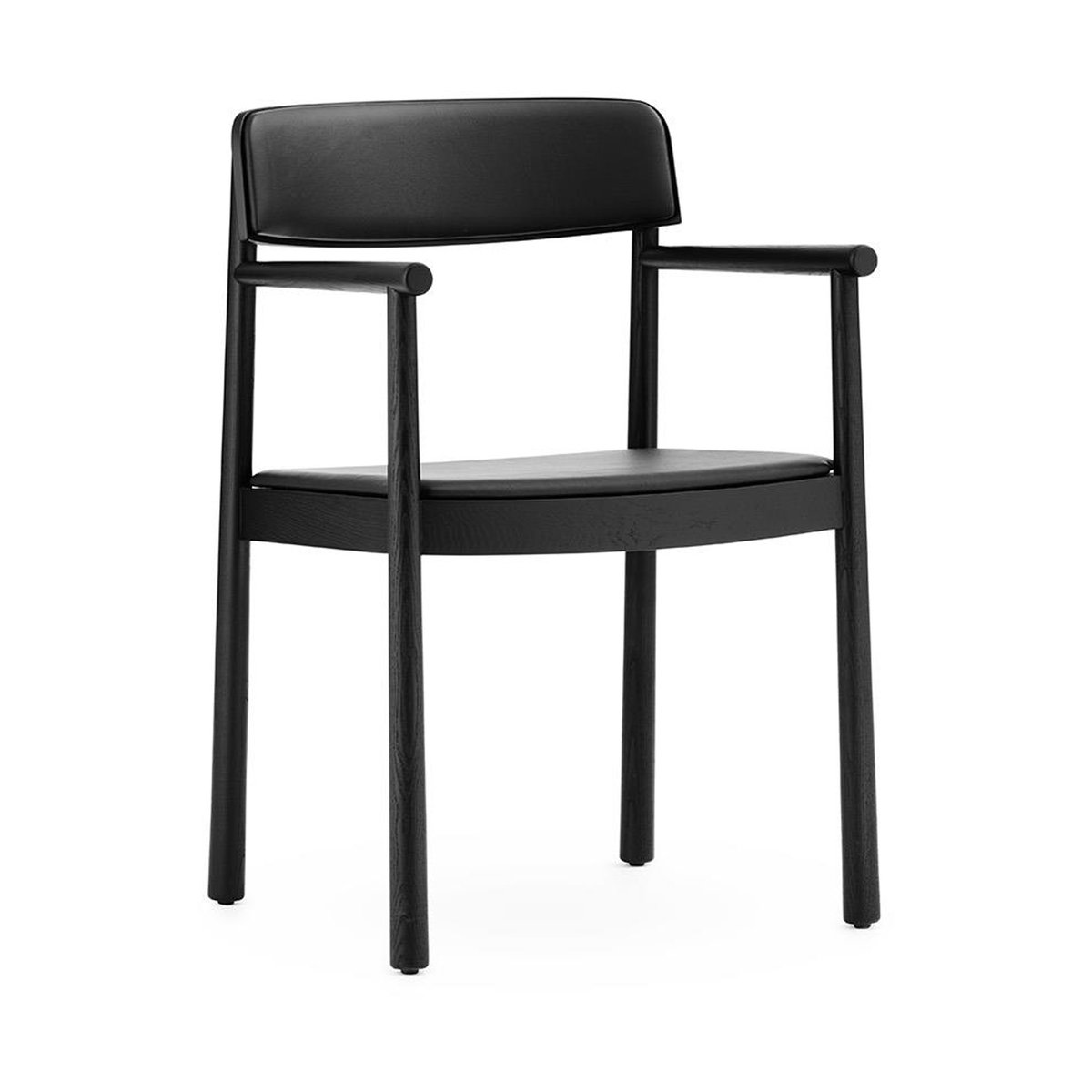 Normann Copenhagen Timb armchair with cushion Black/ Ultra Leather - Black