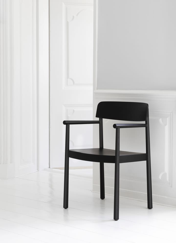 Timb armchair with cushion, Black/ Ultra Leather - Black Normann Copenhagen