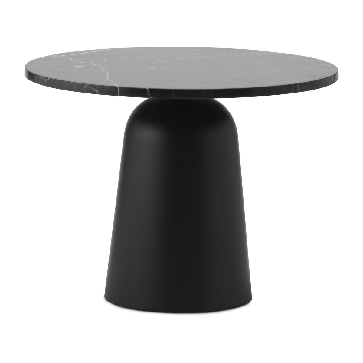 Normann Copenhagen Turn adjustable table Ø55 cm Black marble