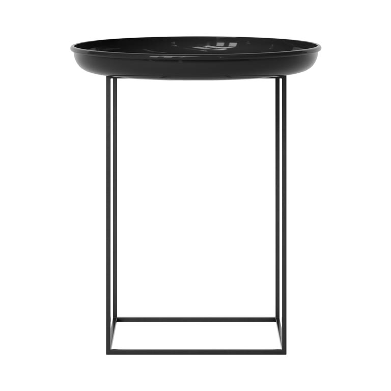 NORR11 Duke side table small Lacquered obsidian