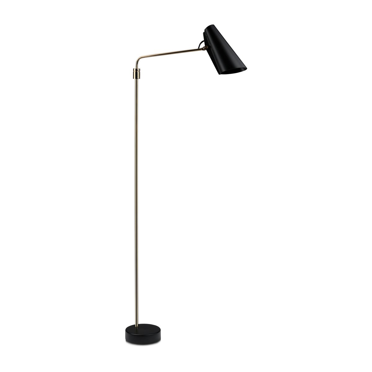 Northern Birdy swing floor lamp Black-brass