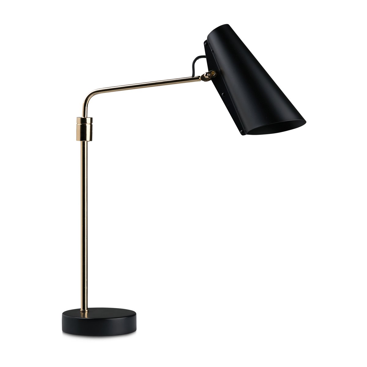 Northern Birdy swing table lamp Black-brass