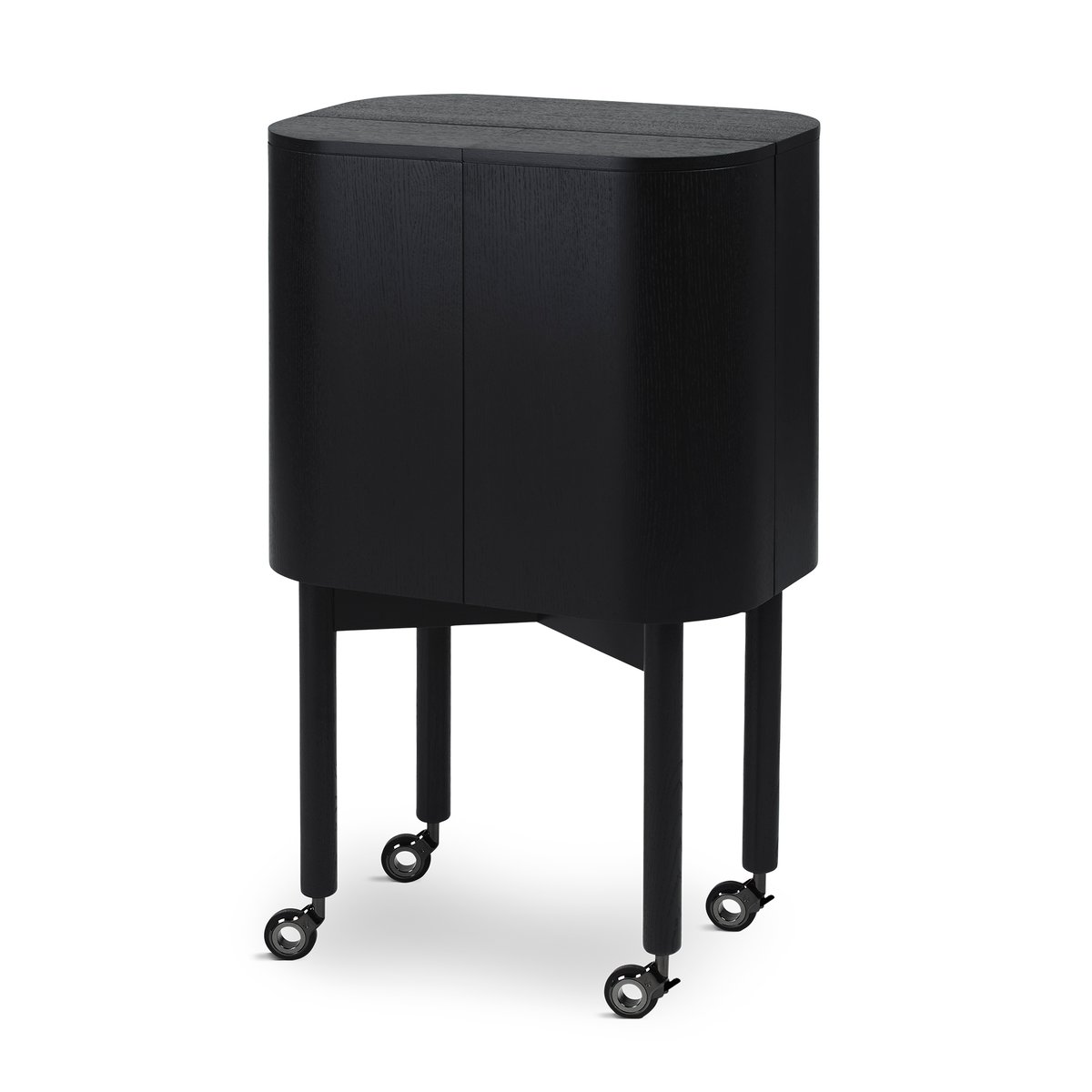 Northern Loud bar cabinet on wheels Black