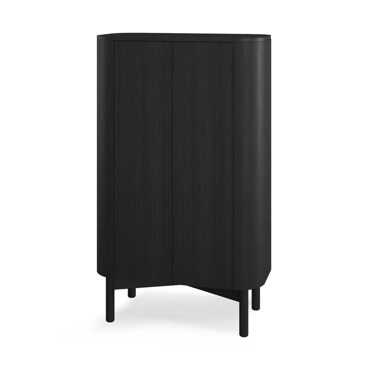 Northern Loud tall cabinet 143 cm Black painted oak