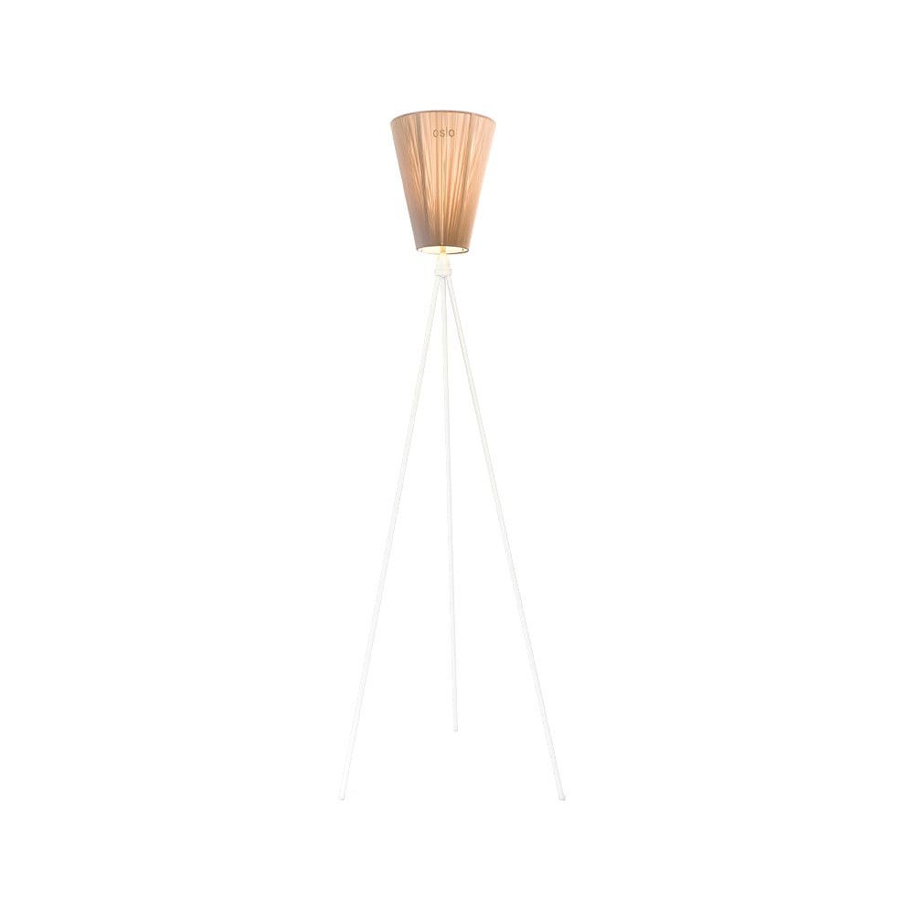 Northern Oslo Wood Floor lamp Beige, matte white stand