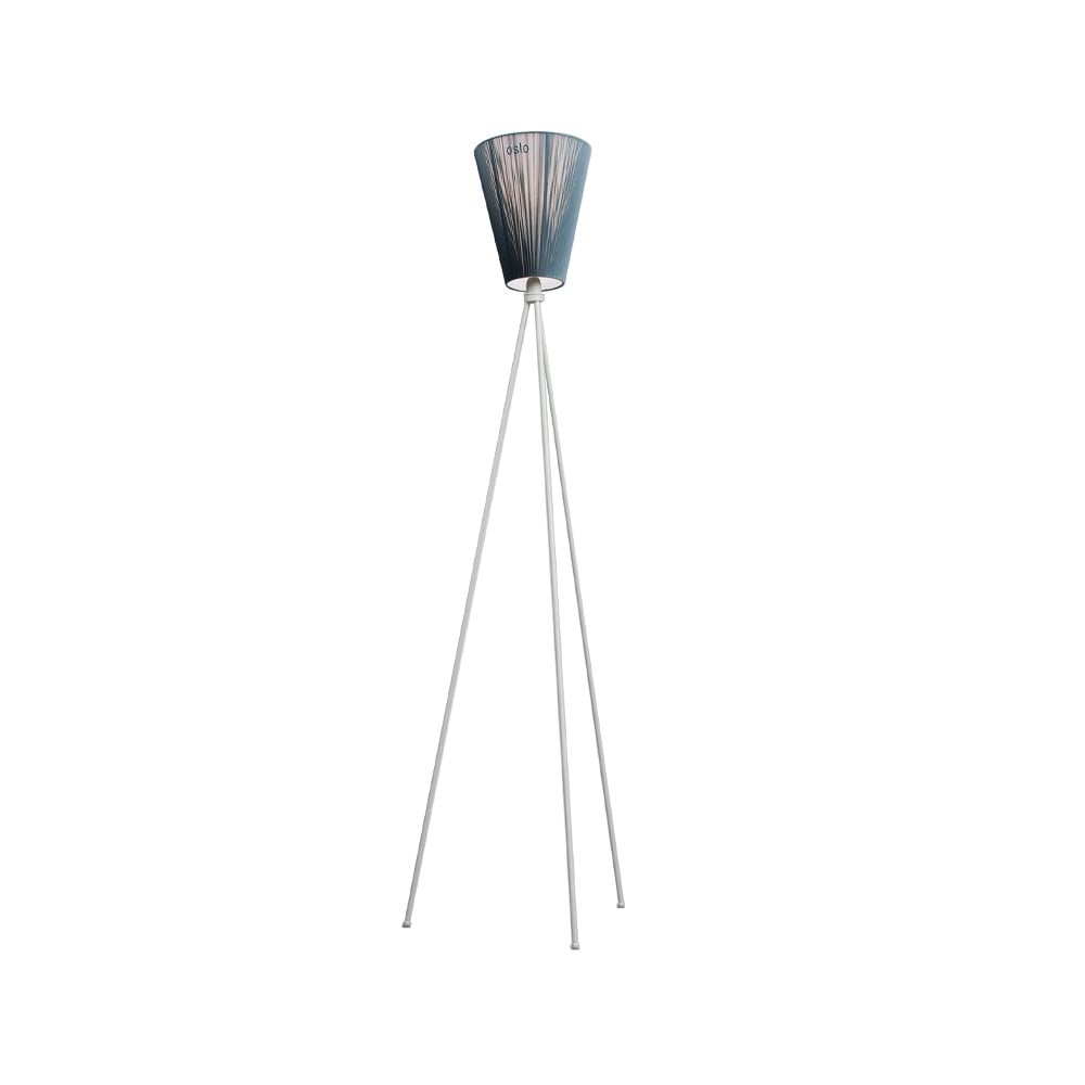 Northern Oslo Wood Floor lamp Green, light grey stand