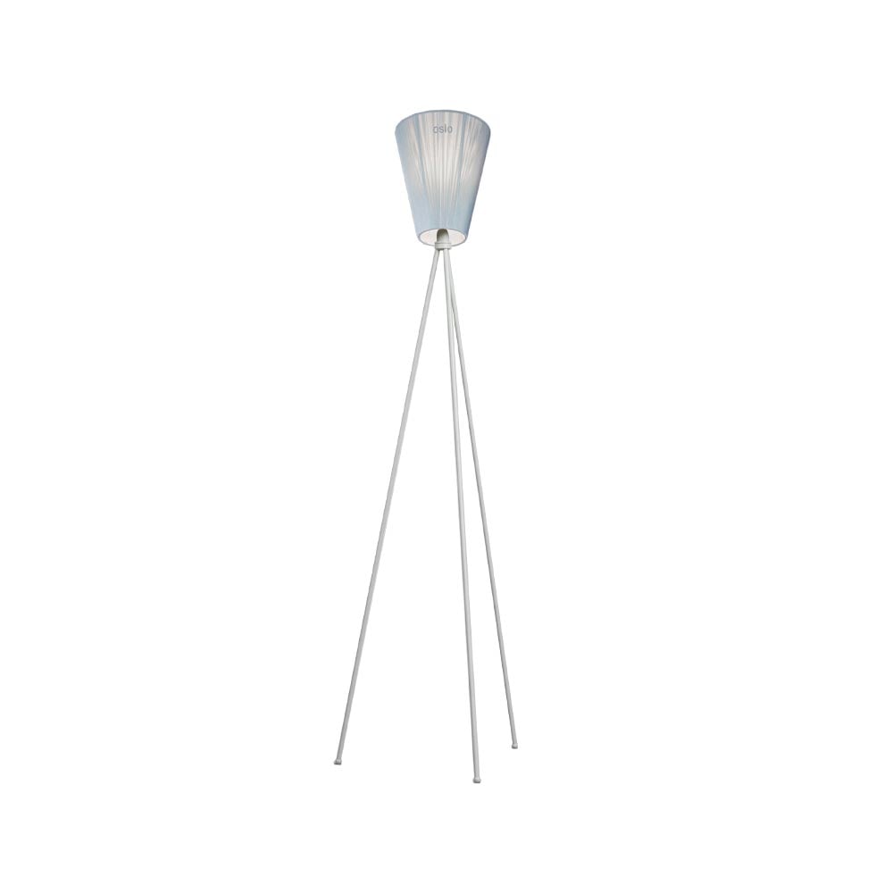 Northern Oslo Wood Floor lamp Light blue, light grey stand