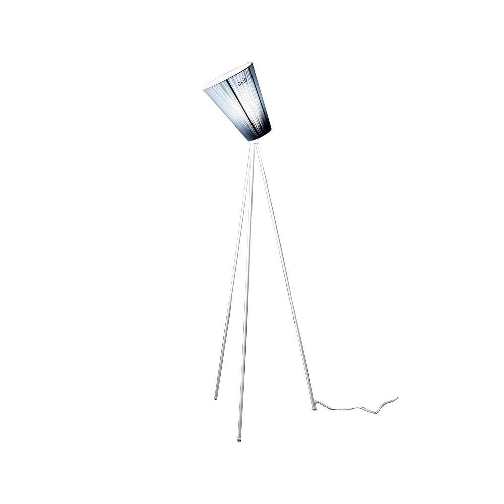 Northern Oslo Wood Floor lamp Light blue, matte white stand