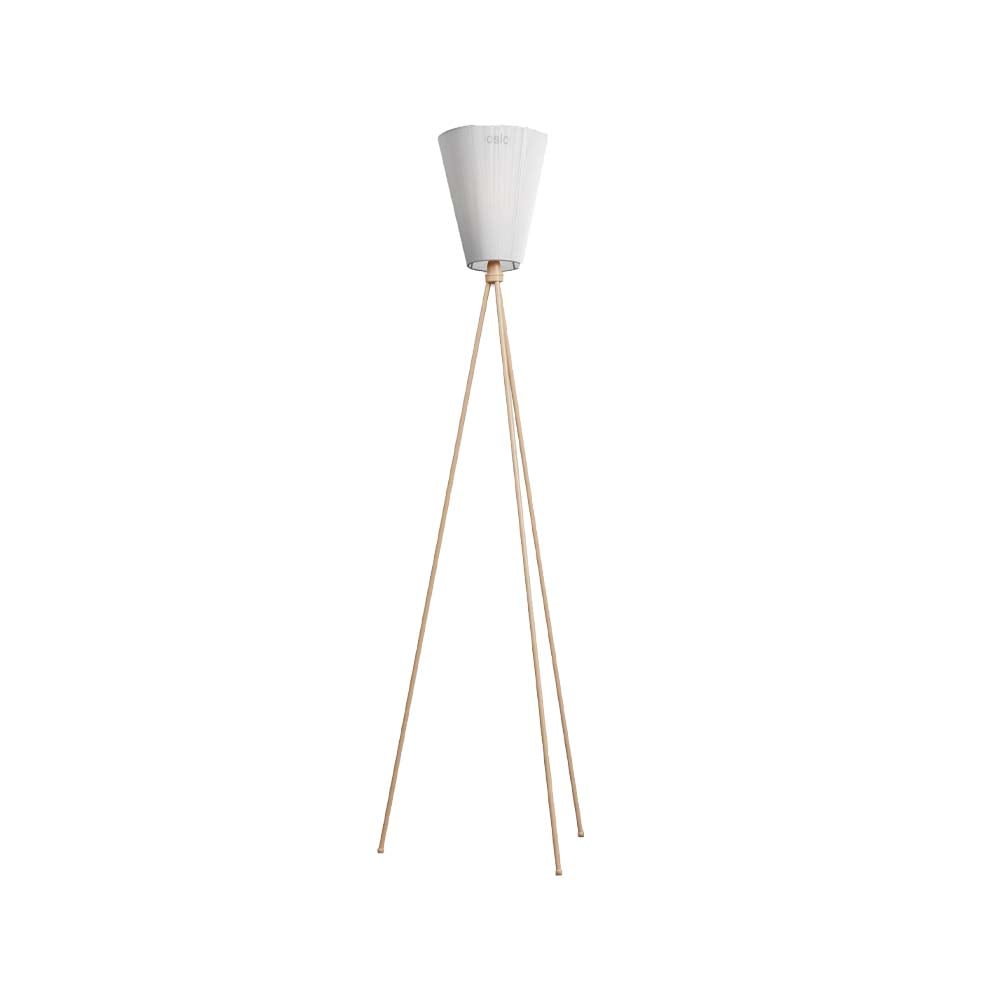 Northern Oslo Wood Floor lamp White, beige stand