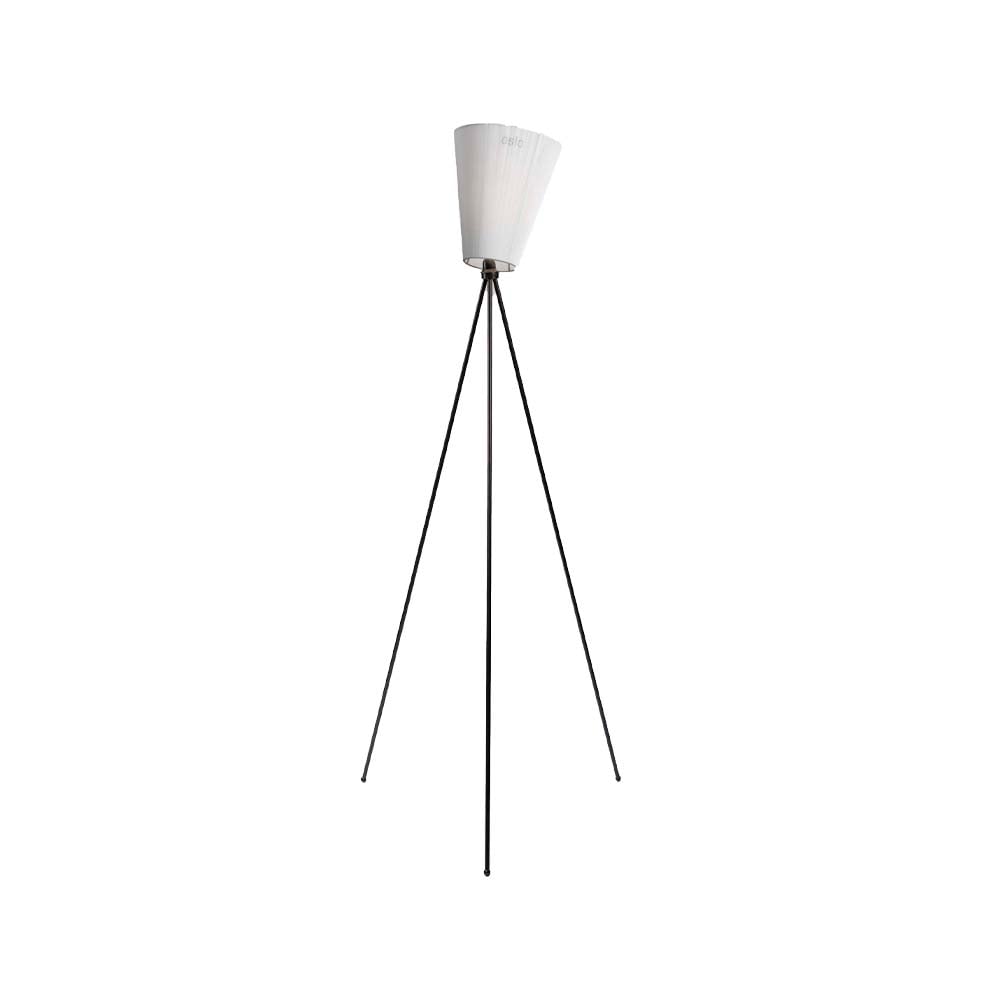 Northern Oslo Wood Floor lamp White, matte black stand