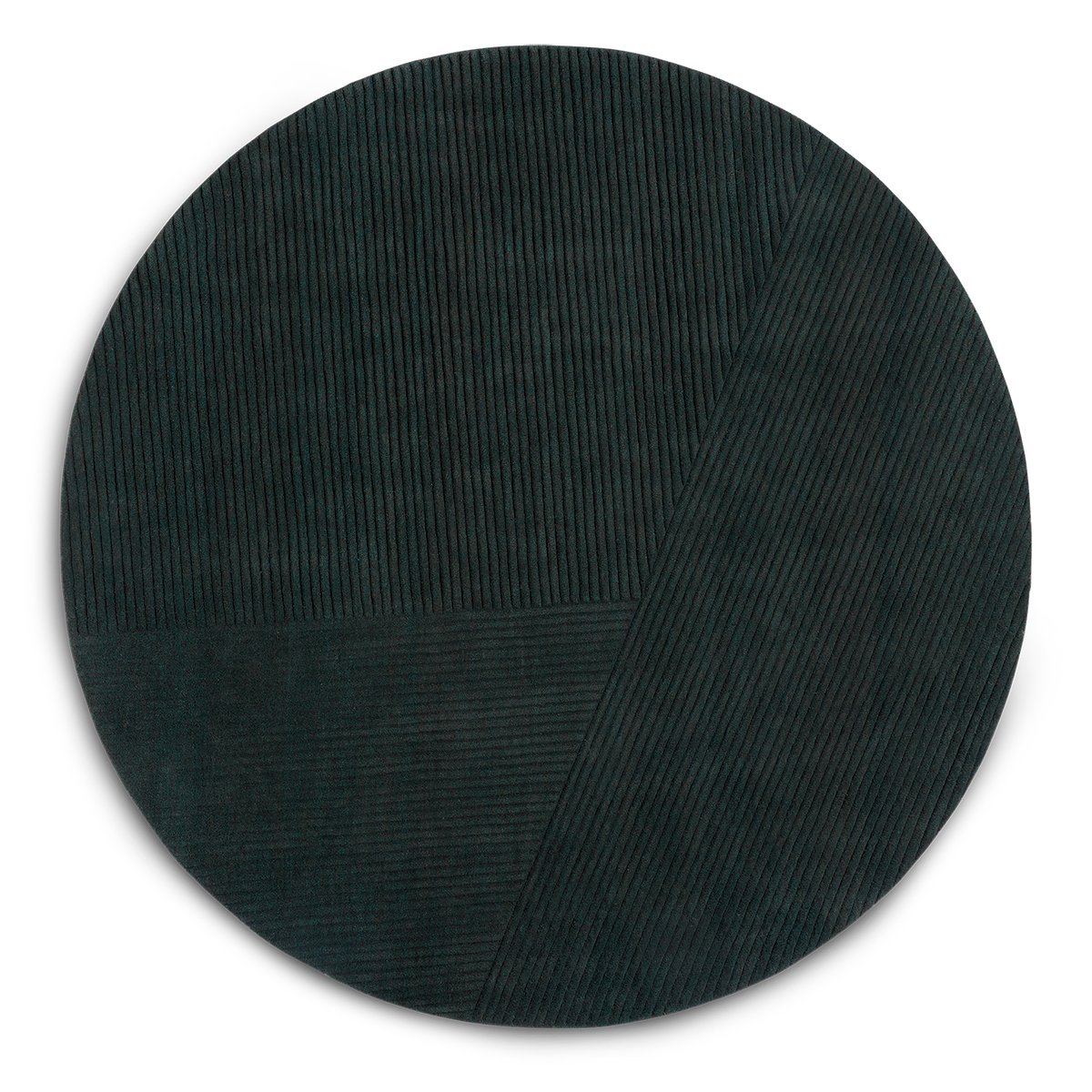 Northern Row rug round  Ø200 cm Dark green