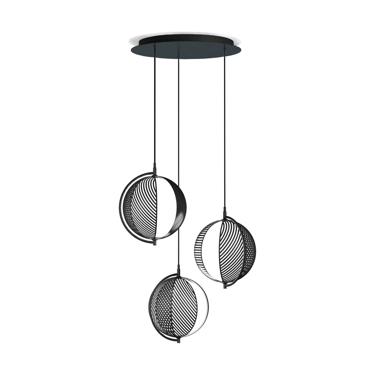 Oblure Mondo triplette pendant Black