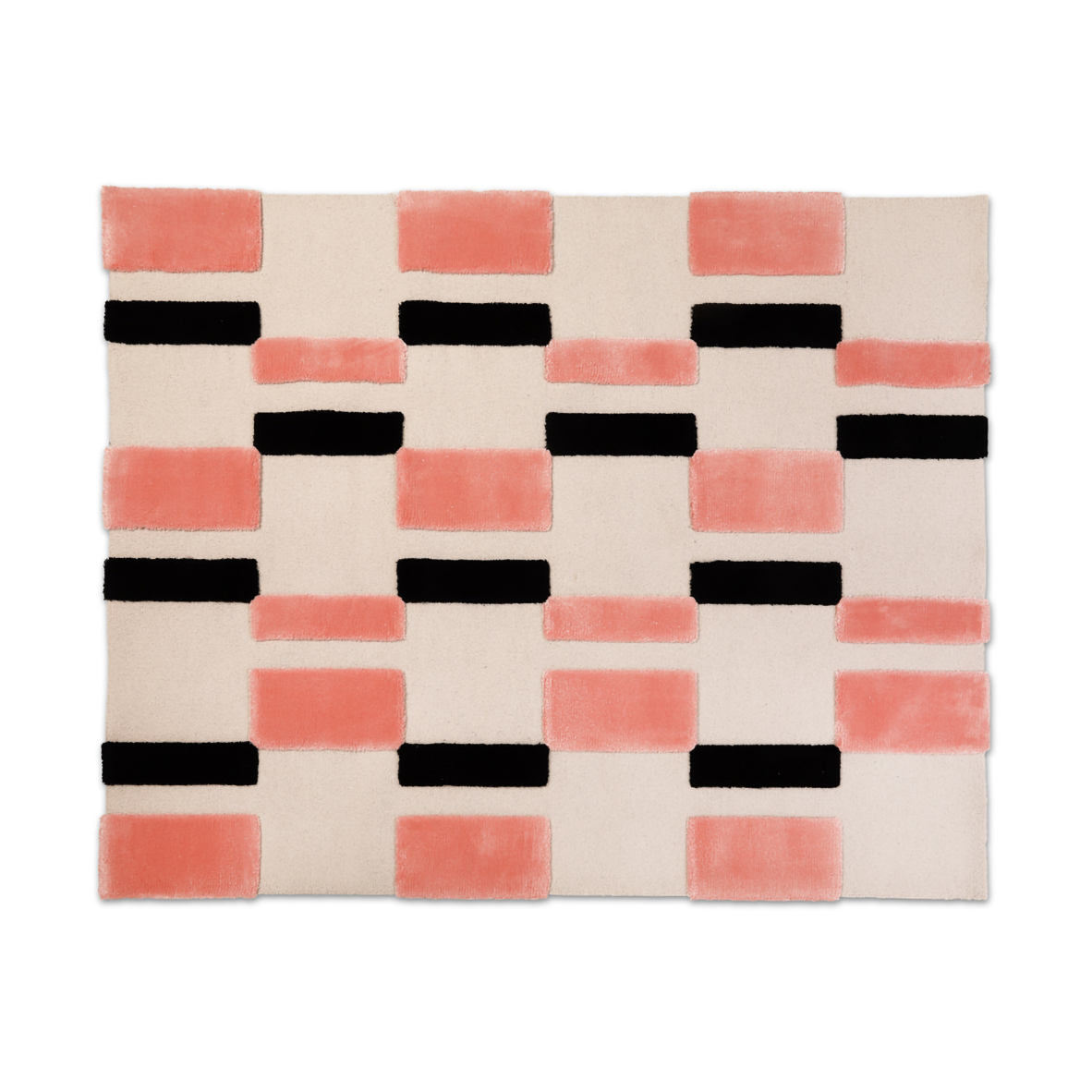 Ogeborg ODC Segment Rug Collection Irregular carpet Coral crush-cream-black, 120x200 cm