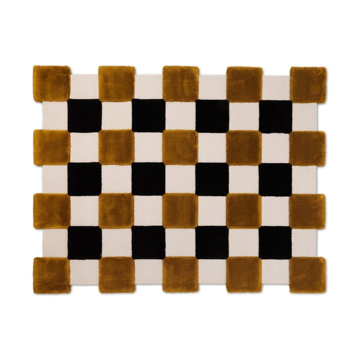 ODC Segment Rug Collection Square carpet - Ochre-beige-black, 142x198 cm - Ogeborg