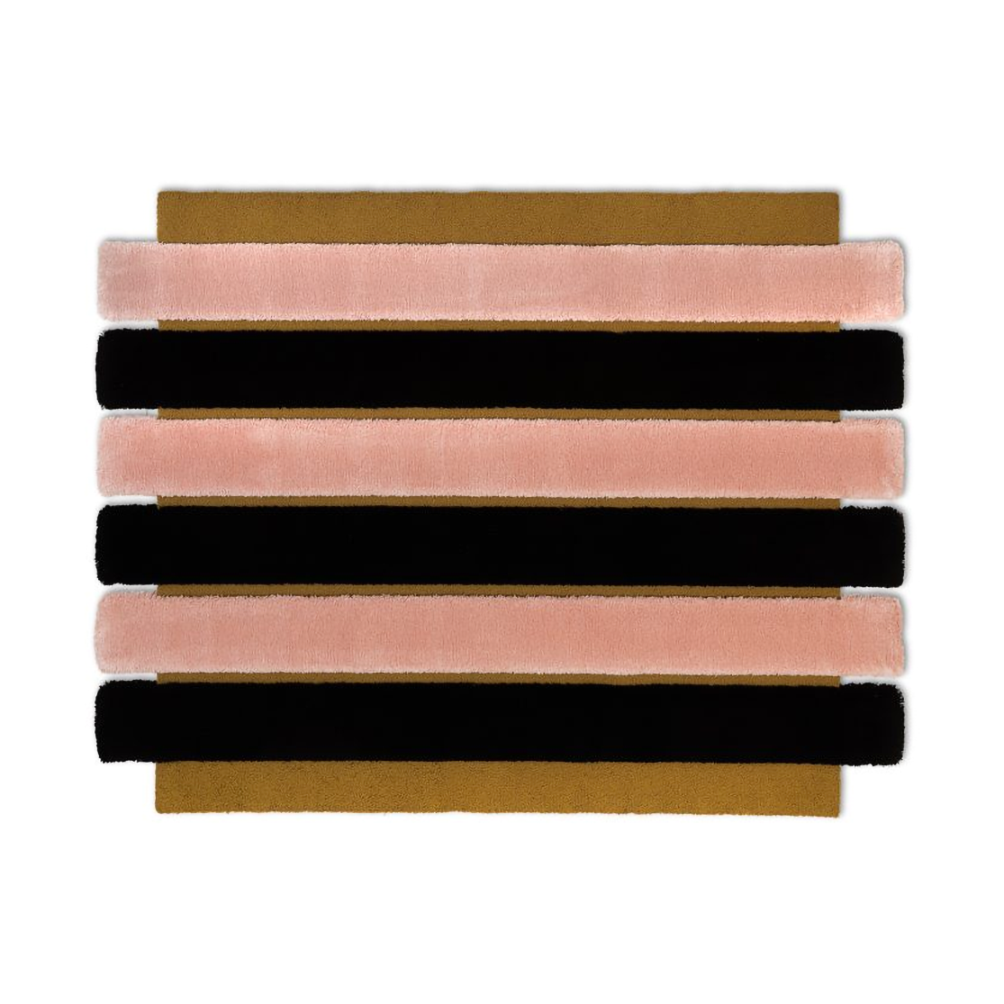 Ogeborg ODC Segment Rug Collection Stripe carpet Golden-blush-black, 154x200 cm