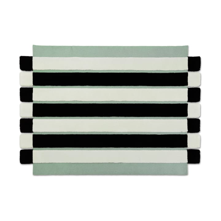 ODC Segment Rug Collection Stripe Chess carpet - Mint-white-black, 154x200 cm - Ogeborg