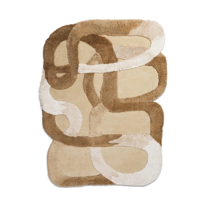 The Tangles wool carpet - Natural, 100x133 cm - Ogeborg