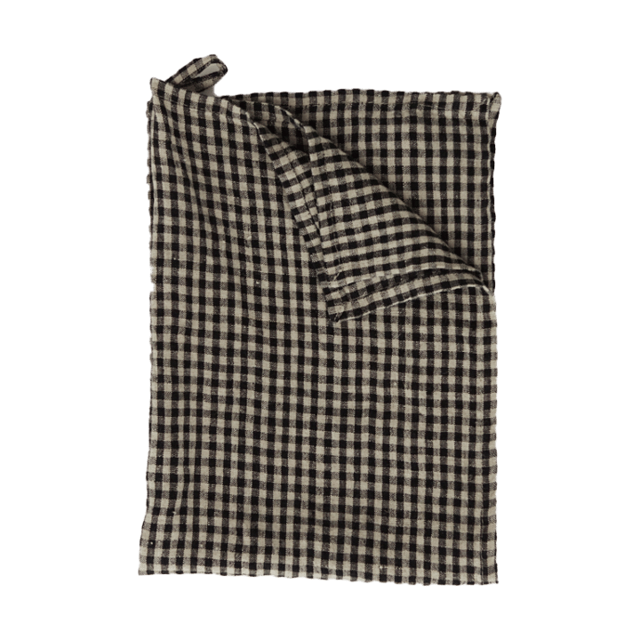 Vipa tea towel linen 45x65 cm - Black Sand - Olsson & Jensen