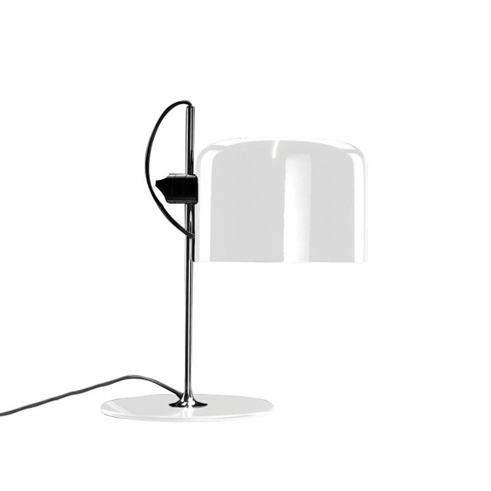 Oluce Coupé 2202 table lamp White, chrome stand