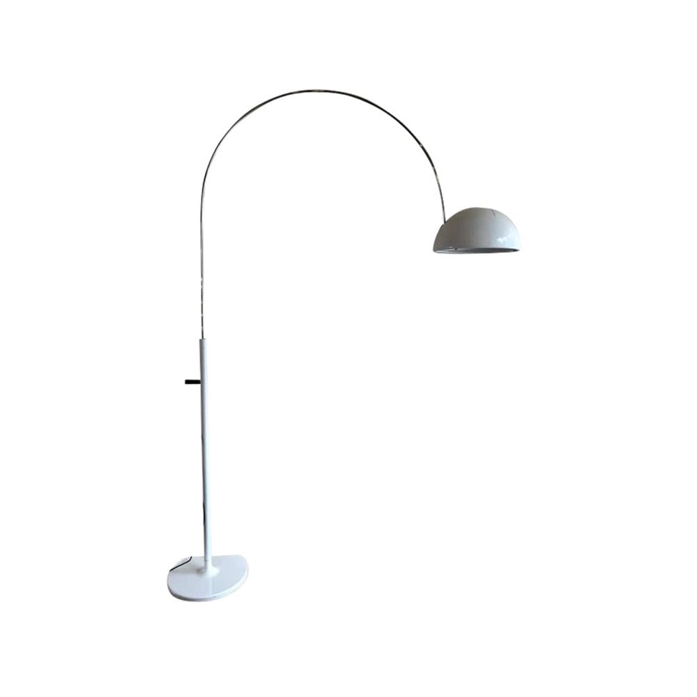 Oluce Coupé 3320 floor lamp White, chrome stand