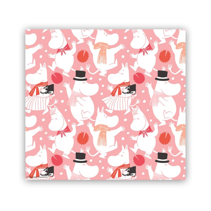 Moomin celebration napkin 33x33 cm 20 pack - White-pink - Opto Design