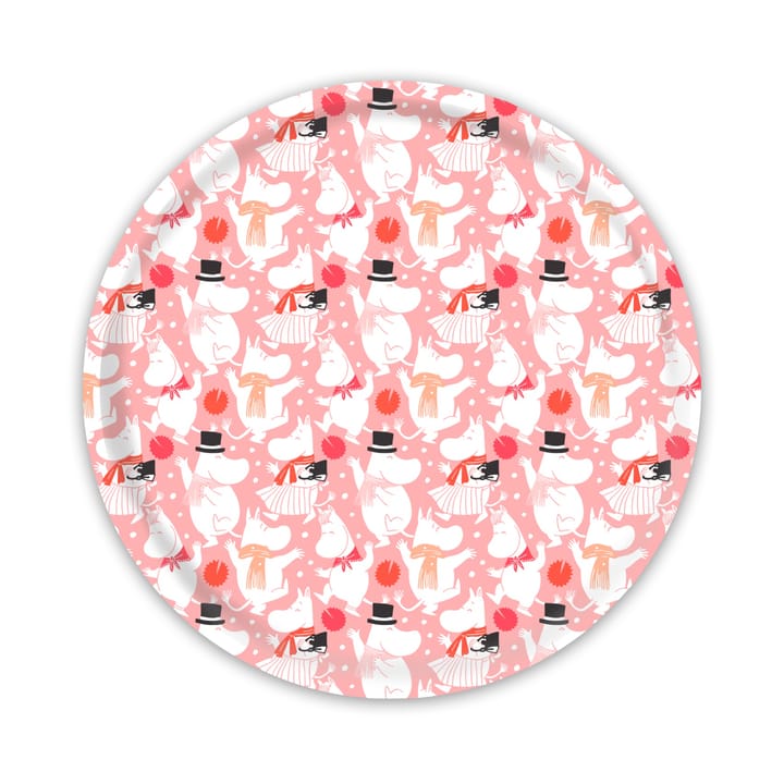 Moomin celebration tray Ø31 cm - White-pink - Opto Design