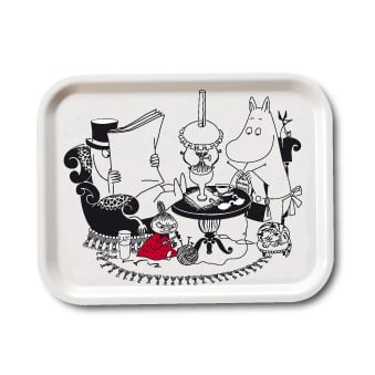 Opto Design Papa Reading Moomin tray 27x20 cm | Scandinavian Design | Trays | White