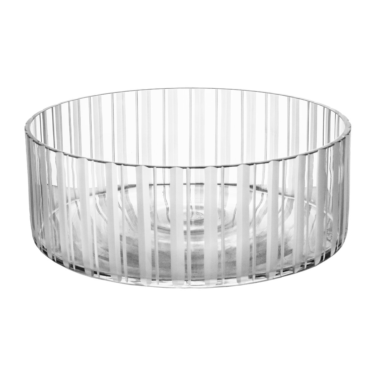 Orrefors Cut in number bowl Ø27.5 cm Striped | Scandinavian Design | Decorative bowls | Transparent