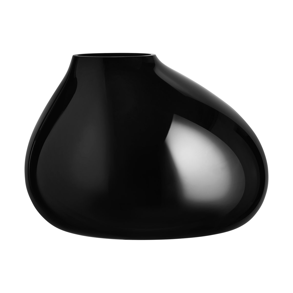 Orrefors Ebon vase 240 mm Black