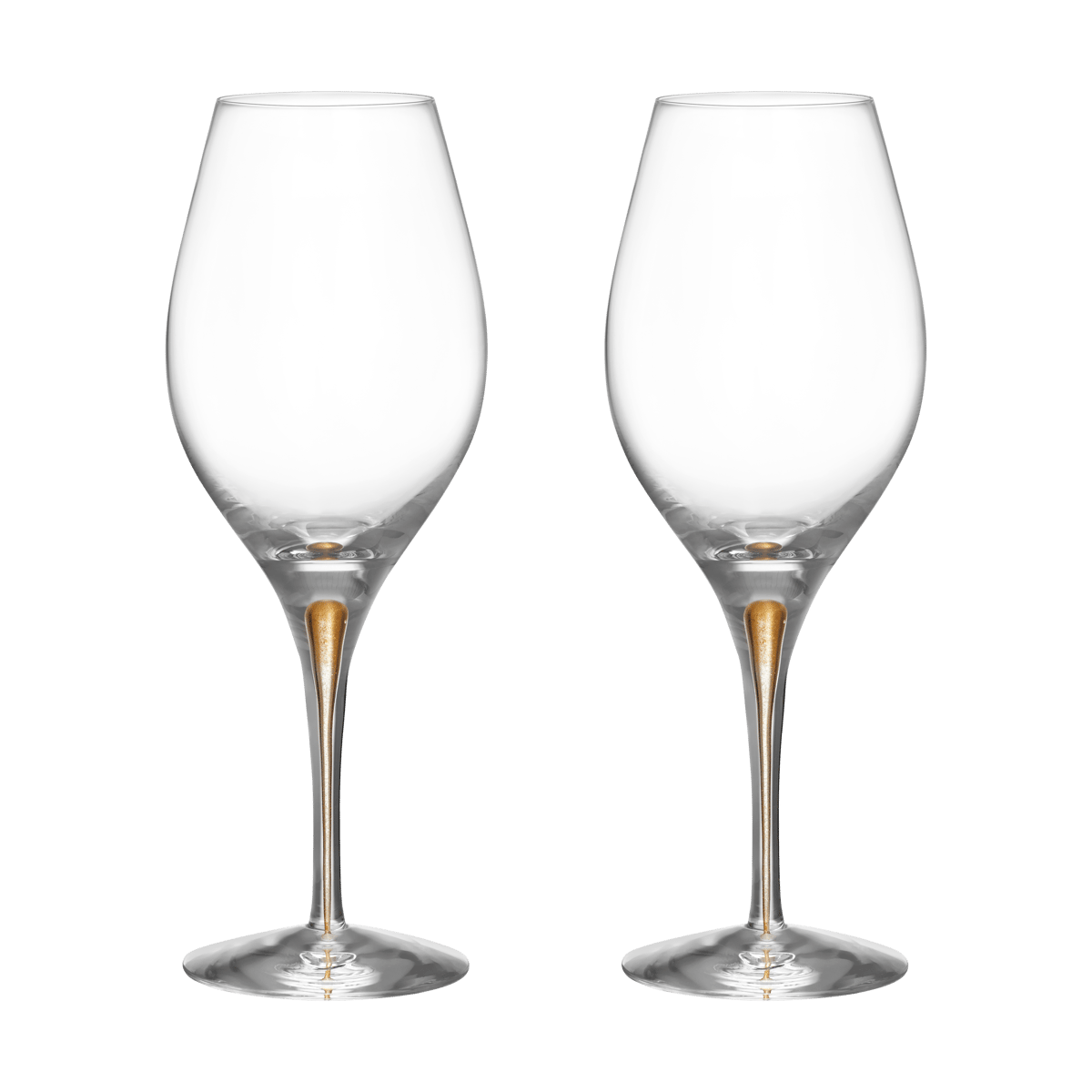 Orrefors Intermezzo Balance wine glass 44 cl 2-pack Gold