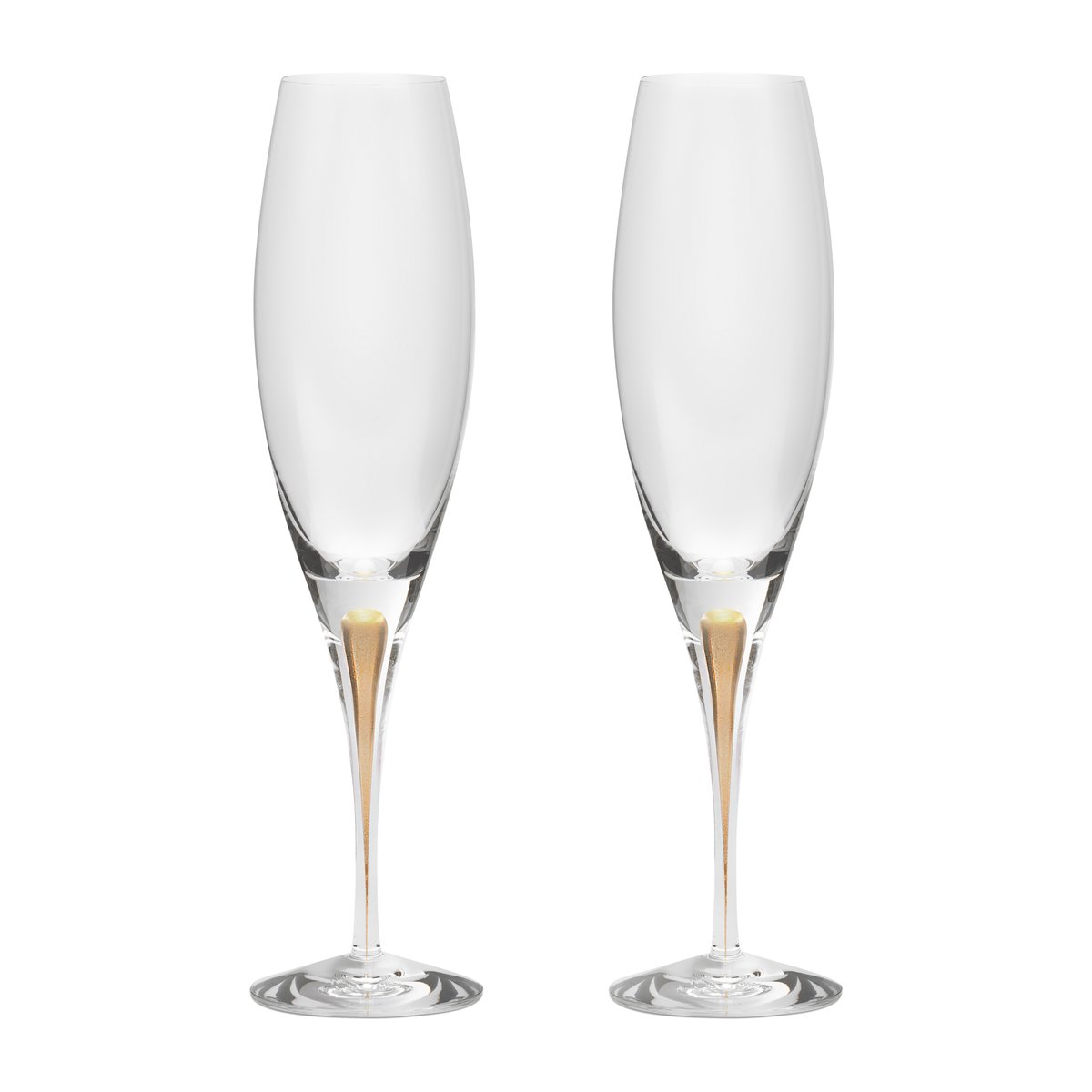 Orrefors Intermezzo champagne glass 26 cl 2-pack Gold