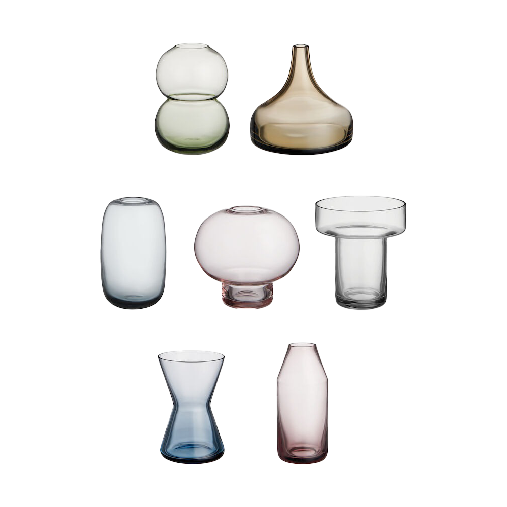 Orrefors Midsummer Mini Vases 7 pieces