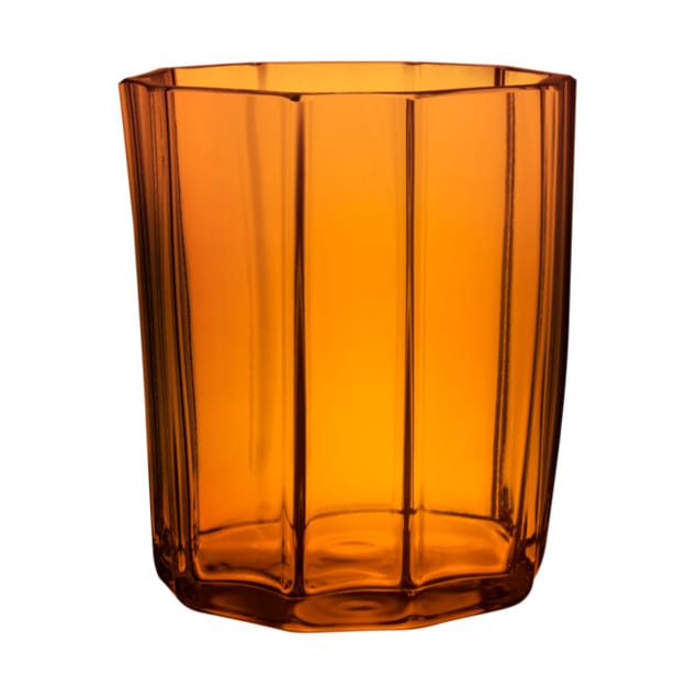 Reed candle holder 8,5 cm - Amber - Orrefors