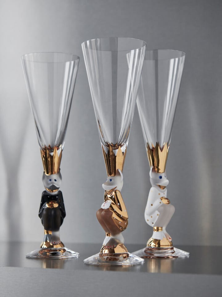 The Sparkling Devil champagne glass 19 cl, Gold Orrefors