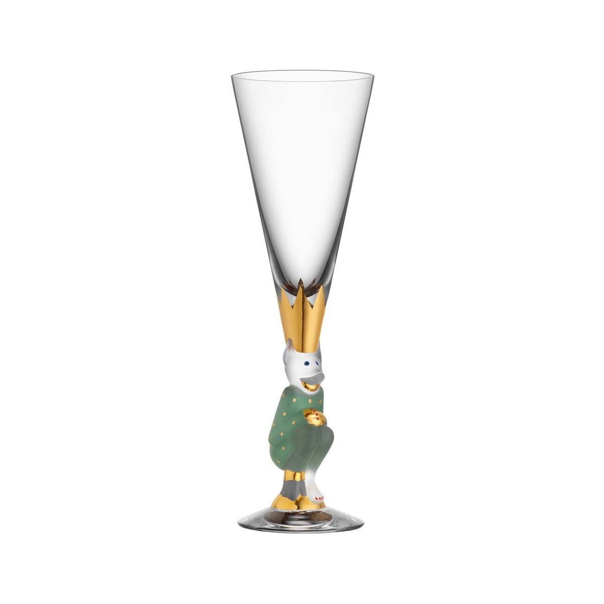 Orrefors The Sparkling Devil champagne glass 19 cl green